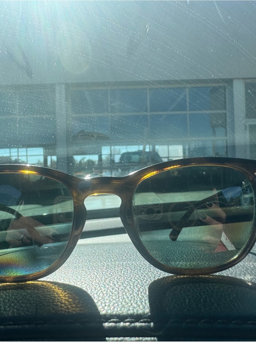 Ray-Ban Tortoiseshell Frame Sunglasses with Brown-Green Lenses polarized